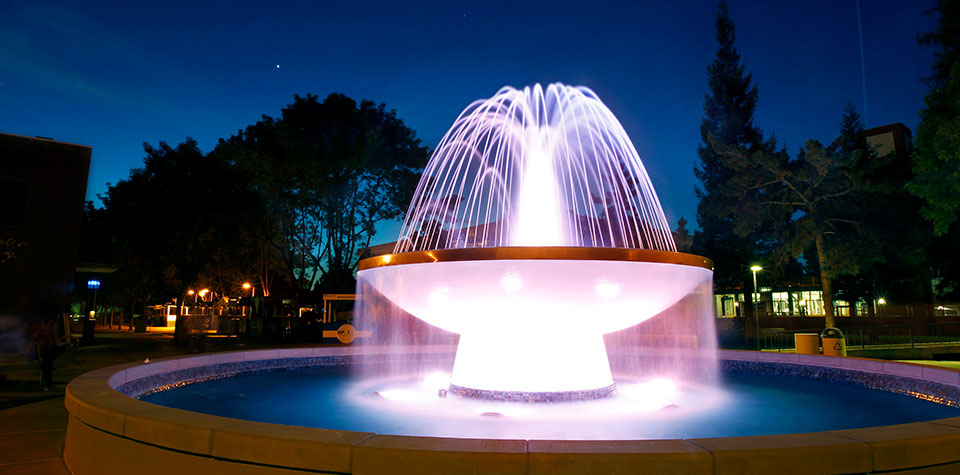 Fountain at night