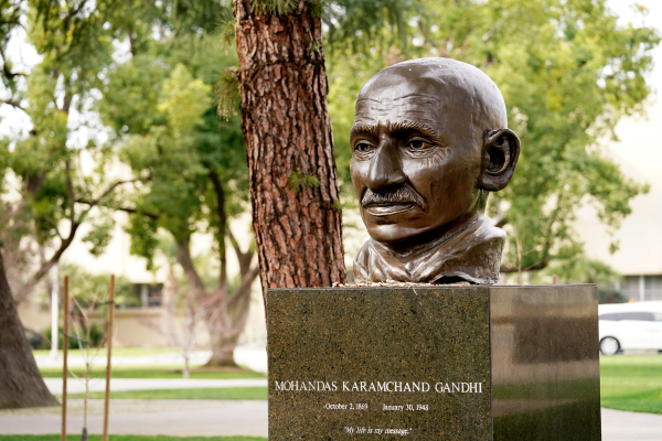 Gandhi statue in the Peace Garden